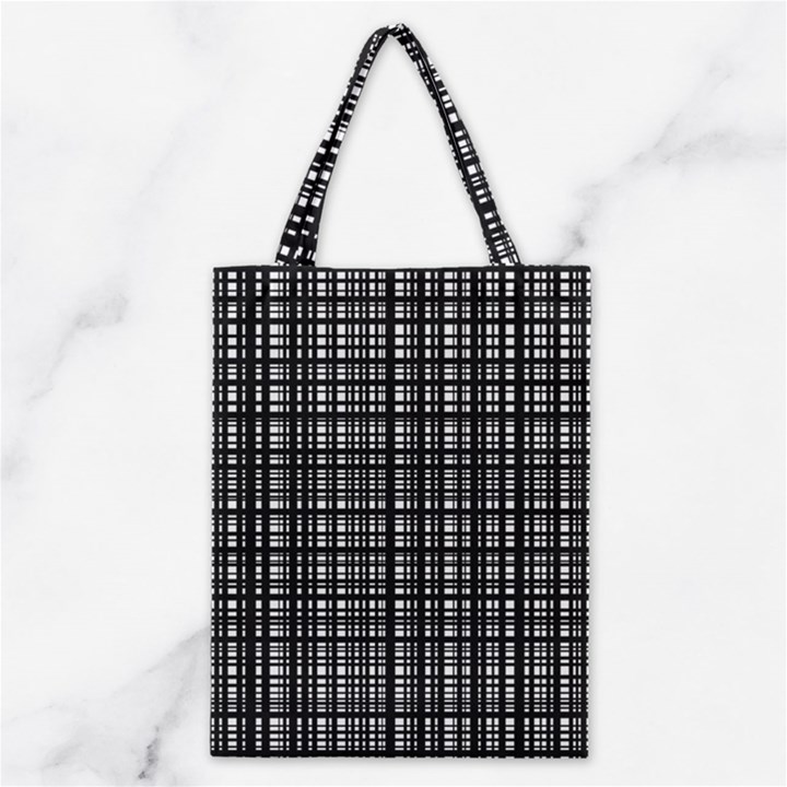 Crosshatch Target Line Black Classic Tote Bag