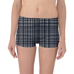 Crosshatch Target Line Black Boyleg Bikini Bottoms by Mariart