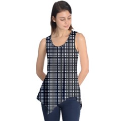 Crosshatch Target Line Black Sleeveless Tunic by Mariart