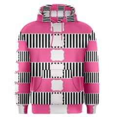 Custom Water Bottle Labels Line Black Pink Men s Pullover Hoodie by Mariart