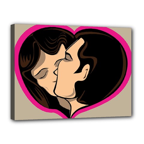 Don t Kiss With A Bloody Nose Face Man Girl Love Canvas 16  X 12  by Mariart