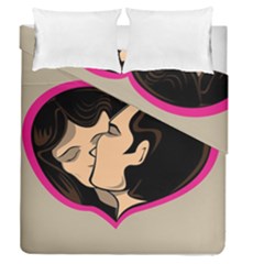 Don t Kiss With A Bloody Nose Face Man Girl Love Duvet Cover Double Side (queen Size) by Mariart