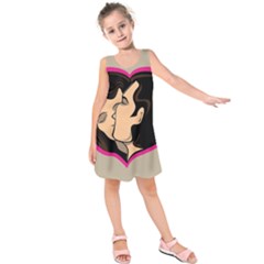 Don t Kiss With A Bloody Nose Face Man Girl Love Kids  Sleeveless Dress by Mariart