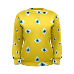 Eye Blue White Yellow Monster Sexy Image Women s Sweatshirt by Mariart