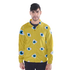 Eye Blue White Yellow Monster Sexy Image Wind Breaker (men) by Mariart