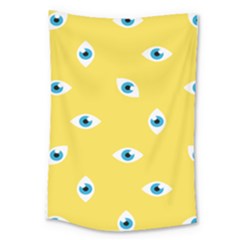 Eye Blue White Yellow Monster Sexy Image Large Tapestry by Mariart