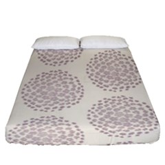 Flower Floral Star Sakura Purple Fitted Sheet (queen Size) by Mariart