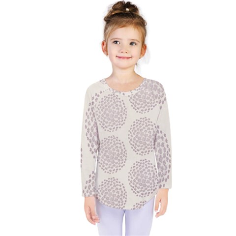 Flower Floral Star Sakura Purple Kids  Long Sleeve Tee by Mariart