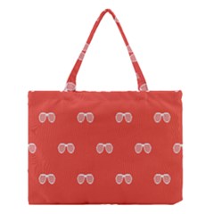 Glasses Disco Retina Red White Line Medium Tote Bag by Mariart