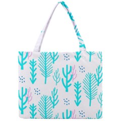 Forest Drop Blue Pink Polka Circle Mini Tote Bag by Mariart