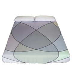 Four Way Venn Diagram Circle Fitted Sheet (california King Size) by Mariart