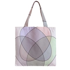 Four Way Venn Diagram Circle Zipper Grocery Tote Bag by Mariart