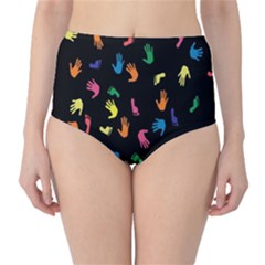 Hand And Footprints High-waist Bikini Bottoms by Mariart