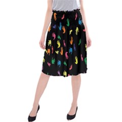 Hand And Footprints Midi Beach Skirt by Mariart