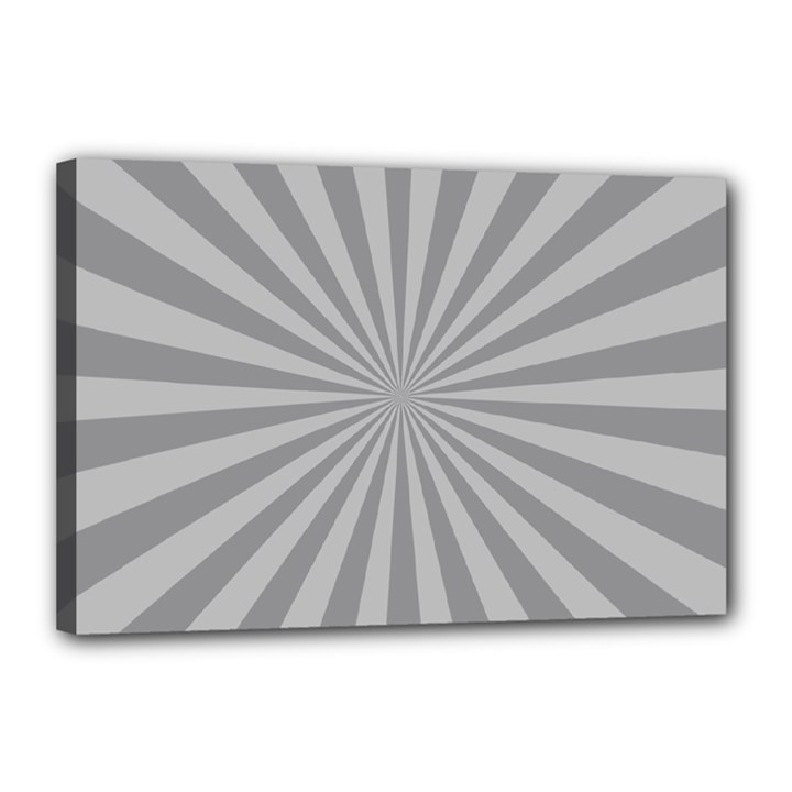 Grey Starburst Line Light Canvas 18  x 12 