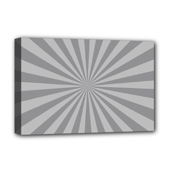 Grey Starburst Line Light Deluxe Canvas 18  x 12  