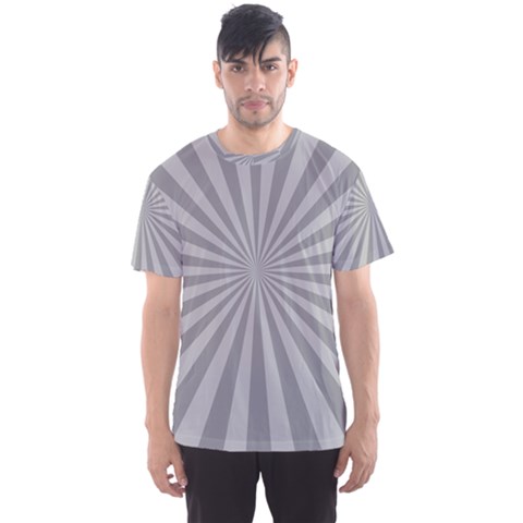 Grey Starburst Line Light Men s Sport Mesh Tee by Mariart