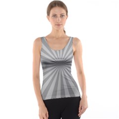 Grey Starburst Line Light Tank Top by Mariart