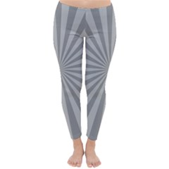 Grey Starburst Line Light Classic Winter Leggings by Mariart