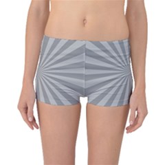 Grey Starburst Line Light Boyleg Bikini Bottoms by Mariart