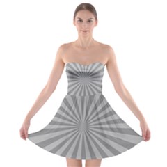 Grey Starburst Line Light Strapless Bra Top Dress by Mariart