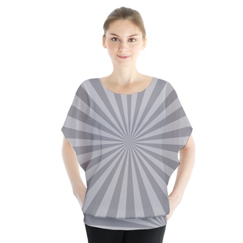 Grey Starburst Line Light Blouse by Mariart