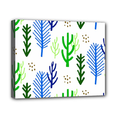 Forest Green Drop Blue Brown Polka Circle Canvas 10  X 8  by Mariart