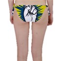 Hand Polka Dot Yellow Blue White Orange Sign Bikini Bottom View2