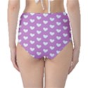 Heart Love Valentine White Purple Card High-Waist Bikini Bottoms View2