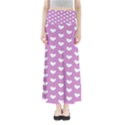 Heart Love Valentine White Purple Card Maxi Skirts View1