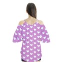 Heart Love Valentine White Purple Card Flutter Tees View2