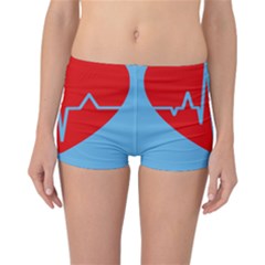 Heartbeat Health Heart Sign Red Blue Reversible Bikini Bottoms by Mariart