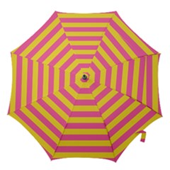 Horizontal Pink Yellow Line Hook Handle Umbrellas (medium) by Mariart