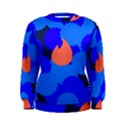 Image Orange Blue Sign Black Spot Polka Women s Sweatshirt View1