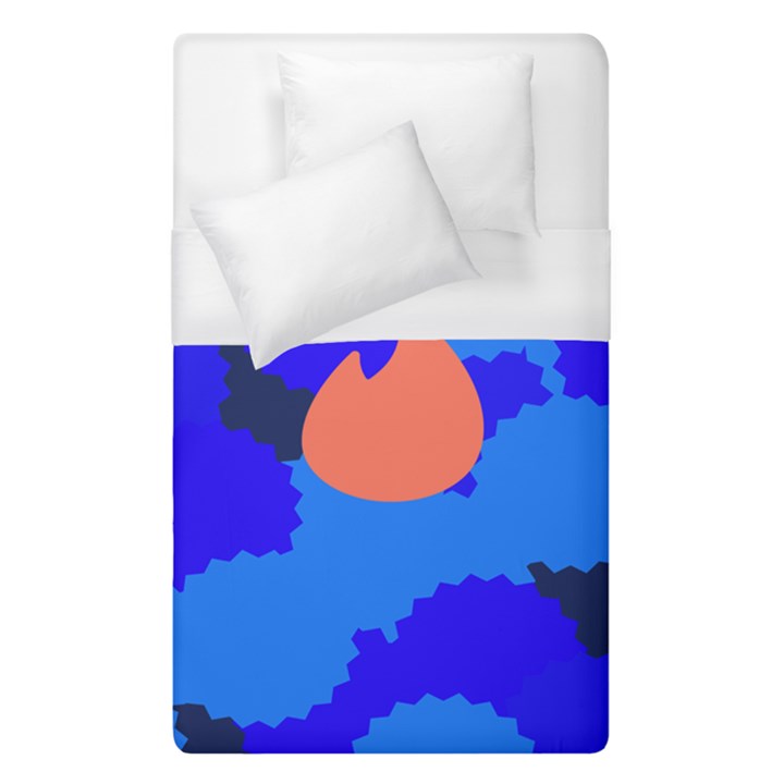 Image Orange Blue Sign Black Spot Polka Duvet Cover (Single Size)