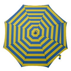 Horizontal Blue Yellow Line Hook Handle Umbrellas (small) by Mariart