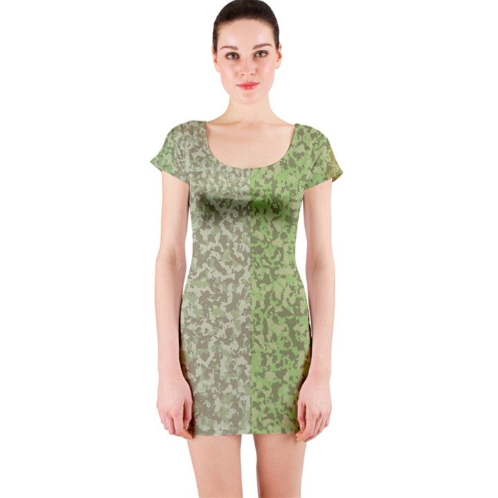 Camo Pack Initial Camouflage Short Sleeve Bodycon Dress