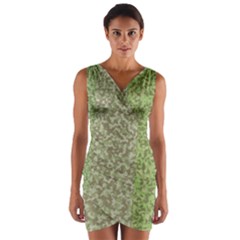 Camo Pack Initial Camouflage Wrap Front Bodycon Dress by Mariart