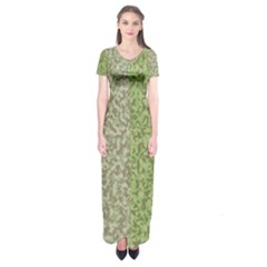 Camo Pack Initial Camouflage Short Sleeve Maxi Dress by Mariart