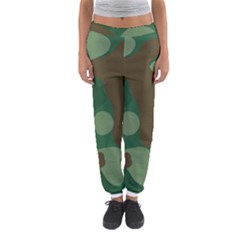 Initial Camouflage Como Green Brown Women s Jogger Sweatpants by Mariart