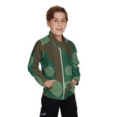 Initial Camouflage Como Green Brown Wind Breaker (kids) by Mariart