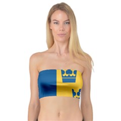 King Queen Crown Blue Yellow Bandeau Top by Mariart