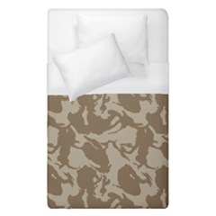 Initial Camouflage Brown Duvet Cover (single Size) by Mariart