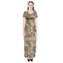 Initial Camouflage Brown Short Sleeve Maxi Dress View1