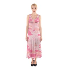 Initial Camouflage Camo Pink Sleeveless Maxi Dress by Mariart