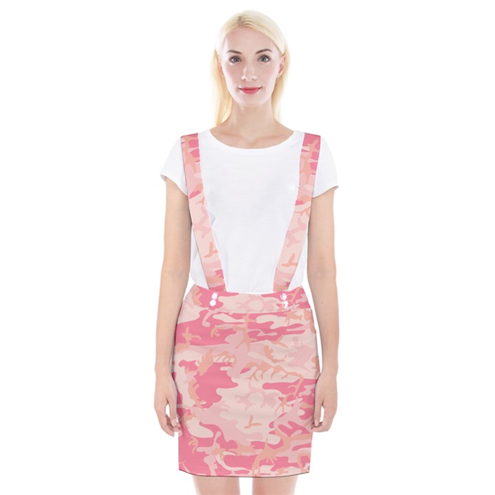 Initial Camouflage Camo Pink Suspender Skirt