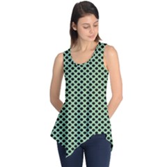 Polka Dot Green Black Sleeveless Tunic by Mariart