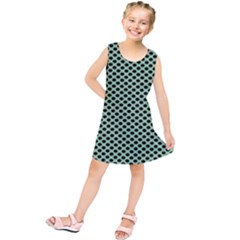 Polka Dot Green Black Kids  Tunic Dress by Mariart