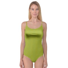 Polka Dot Green Yellow Camisole Leotard  by Mariart