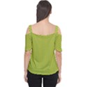 Polka Dot Green Yellow Women s Cutout Shoulder Tee View2